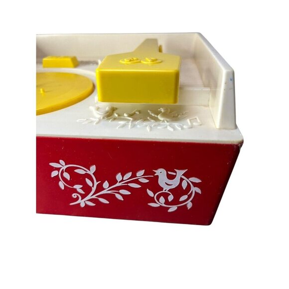 Vintage Fisher Price Music Box Record Player with 3 Plastic Records Works - Picture 7 of 16